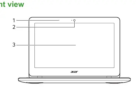 Front view of the Chromebook