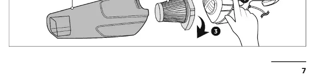Detaching dust container