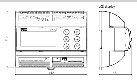 Dimensions of the IPS 8 extension module.