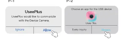 App connection and permission prompts