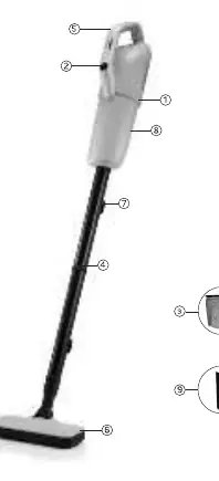 Parts diagram of the Arzum GIRGIR vacuum cleaner
