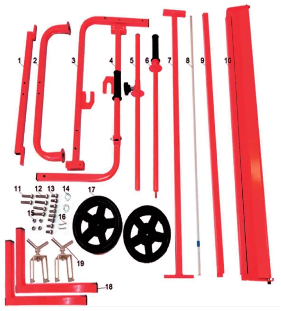 Replacement parts diagram and list