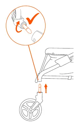 Front wheel installation