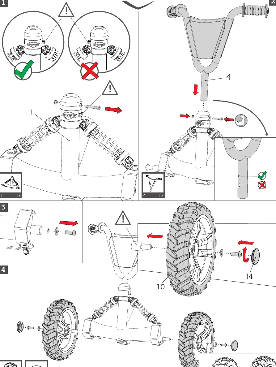 Assembly steps 1-4