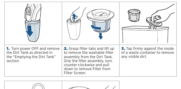 Filter cleaning steps