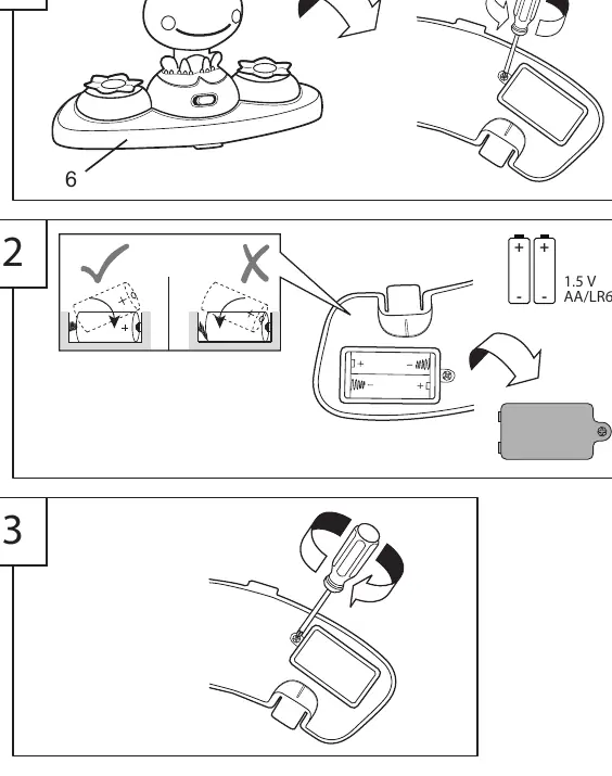 Battery installation steps