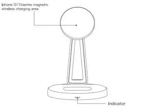 Magnetic wireless charging area for iPhone 12/13 series