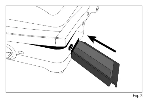 Drip tray insertion (Fig 3)