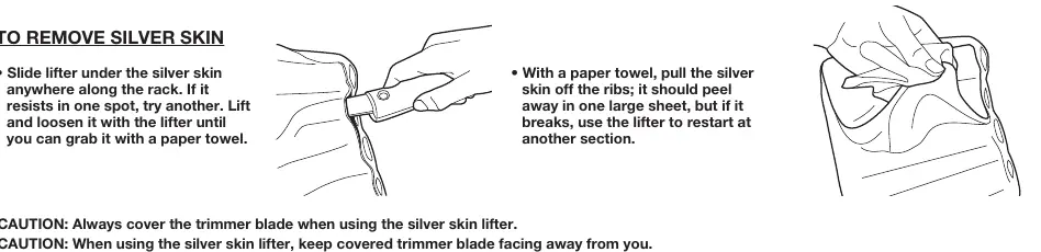 Silver skin removal procedure