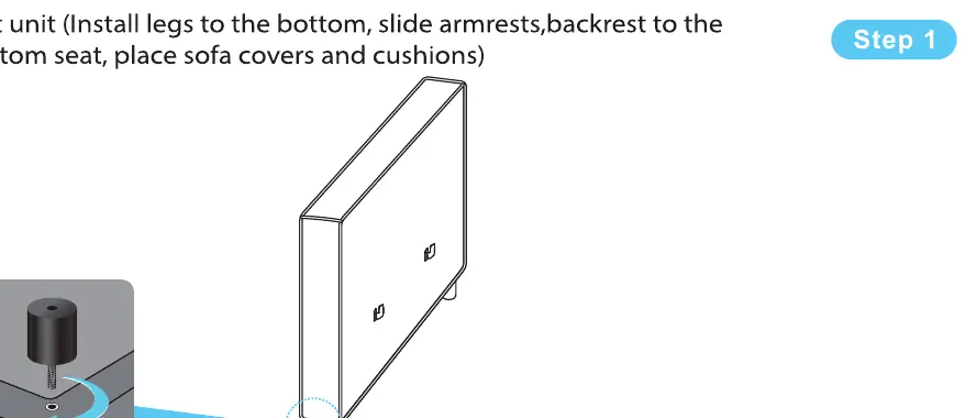 Step 1: Left unit assembly