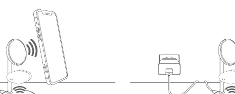 Diagram of the 2-in-1 Magnetic Wireless Charger