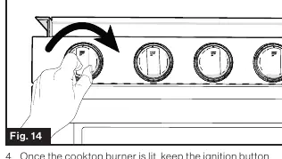 Lighting the cooktop