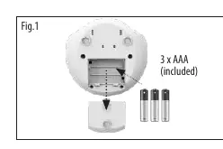Battery installation (Fig. 1)