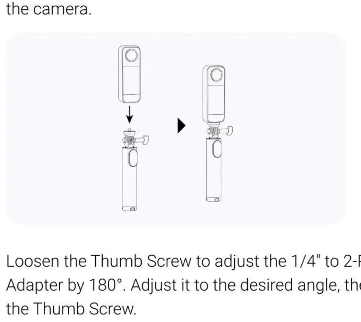 Attaching the camera to the tripod