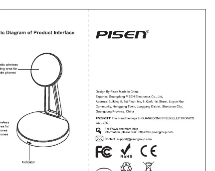 Schematic diagram of the wireless charging stand interface.
