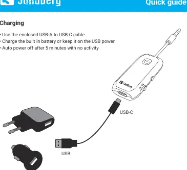 Charging the device via USB-C