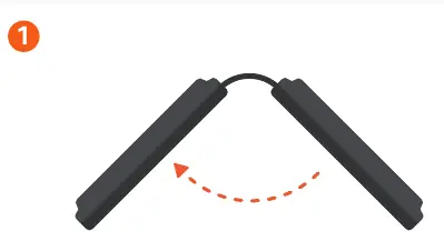 Unfold the charger to access the charging modules.