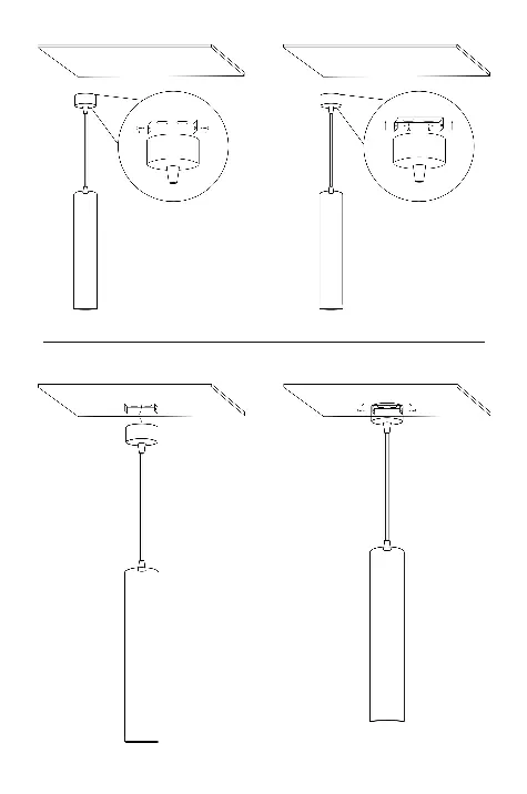 Installation steps for the Immax PUNTO pendant spotlight