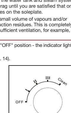 Steam control dial settings