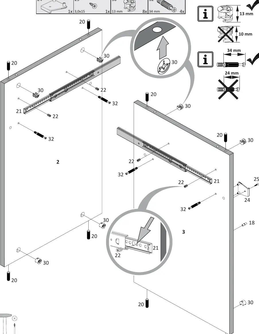 Step 1: Initial assembly of side panels.