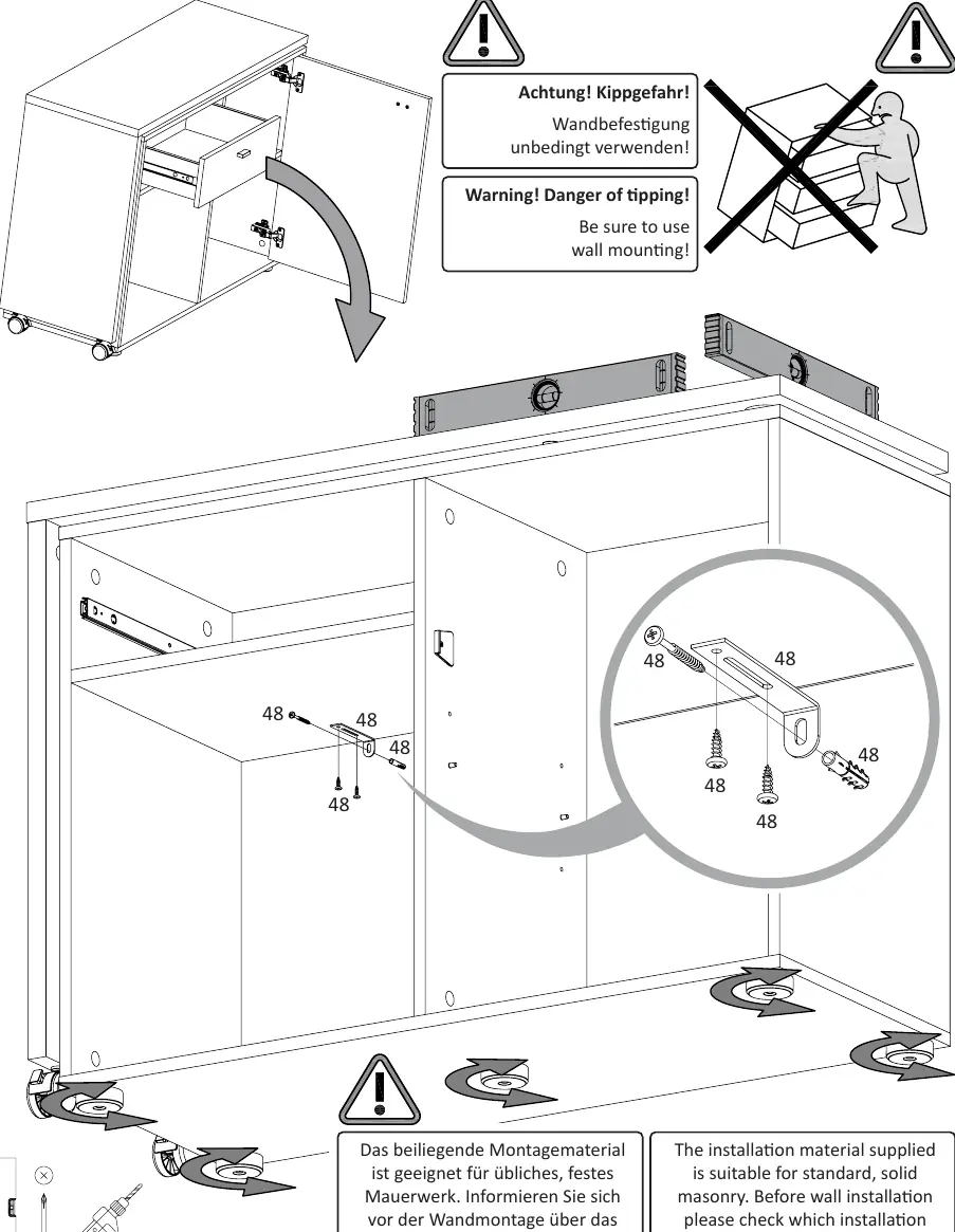 Wall mounting instructions.