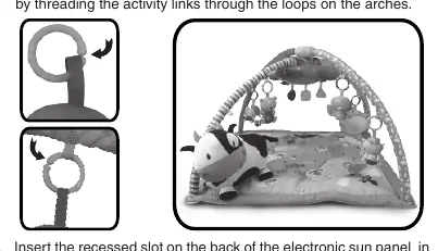 Attaching toys and sun panel