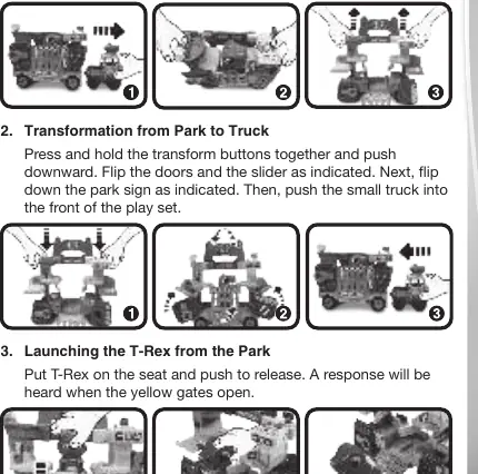 Transformation steps between truck and park.