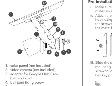 Parts list for the 2-in-1 Gutter Mount