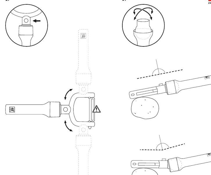 Rotating the blade head mechanism