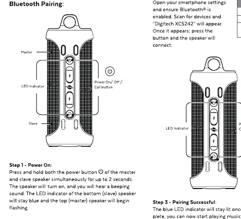 Bluetooth Pairing steps