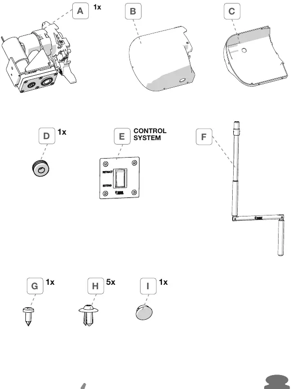 Parts list for Motor Kit Compact F65L