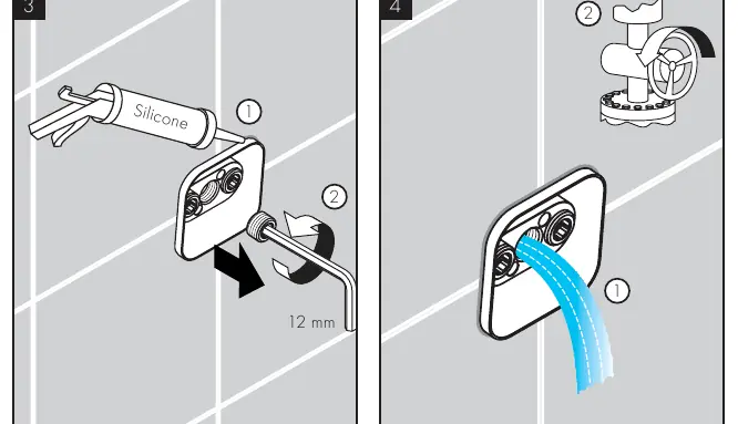 Steps 3-4: Sealing and flushing the rough