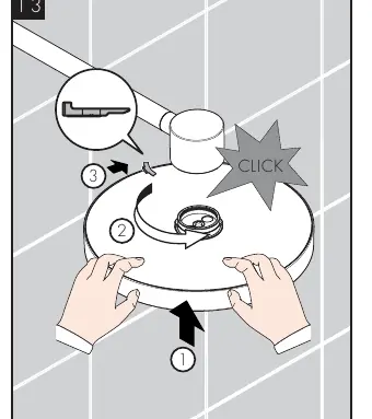 Step 13: Attaching the showerhead