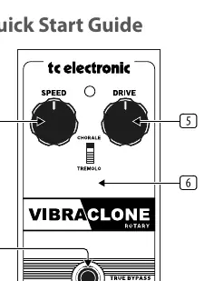 VIBRACLONE ROTARY control layout