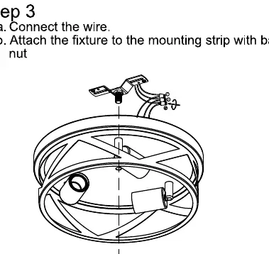 Step 3: Connect wires and attach fixture