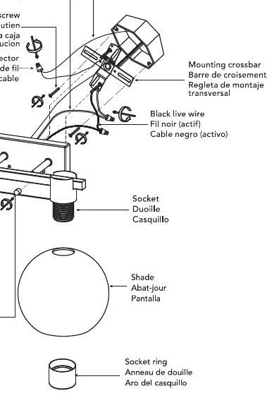 Wiring diagram for the vanity light