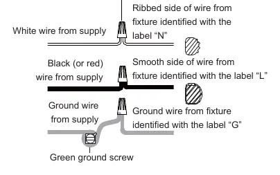 Wiring diagram for electrical connections.