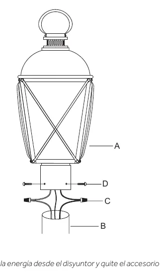 Assembly diagram (FIG 1) showing the connection of the cage to the tube.