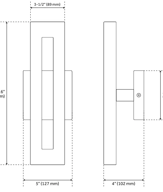 Dimensional drawing for PHEL5300 (16-inch model)