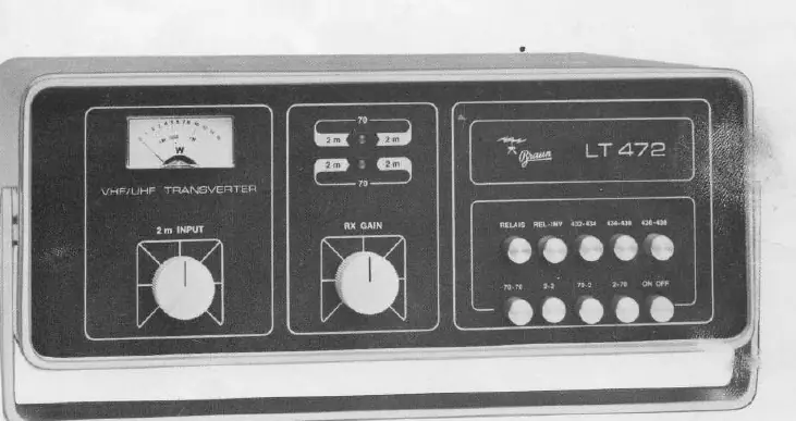 Front panel controls of the LT 470 / LT 472