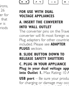 Adapter plug types