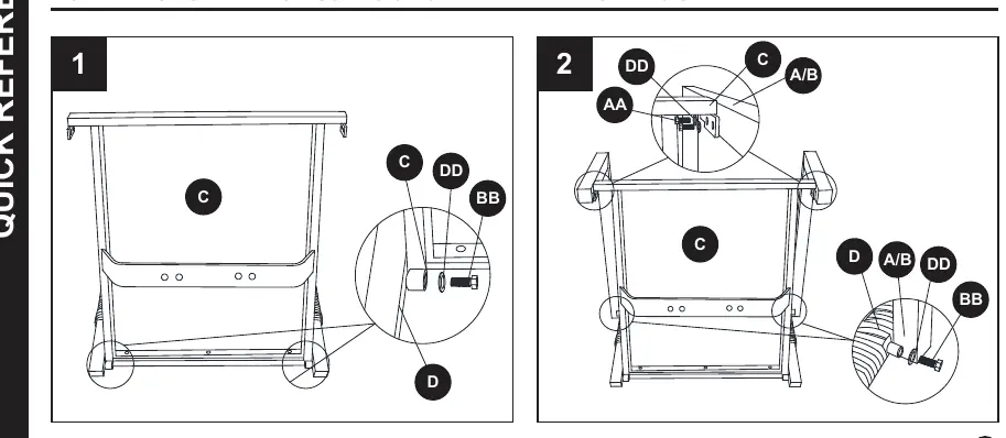Assembly steps 1 and 2