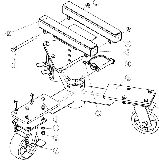 Parts list and assembly diagram.