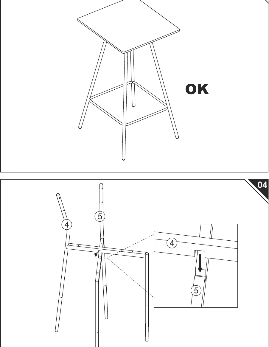 Step 04: Chair frame assembly