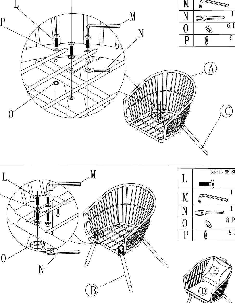 Chair assembly steps
