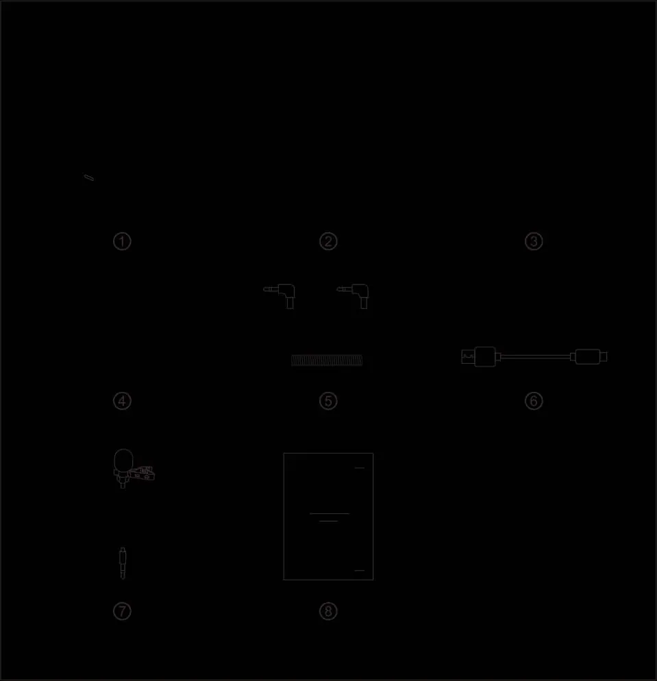 Packing list of components