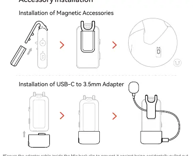 Installation of Magnetic Accessories and USB-C to 3.5mm Adapter