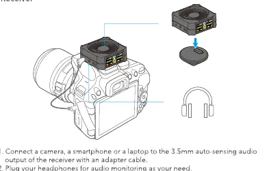 Connecting the receiver to a camera