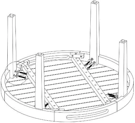 Attaching legs to table top