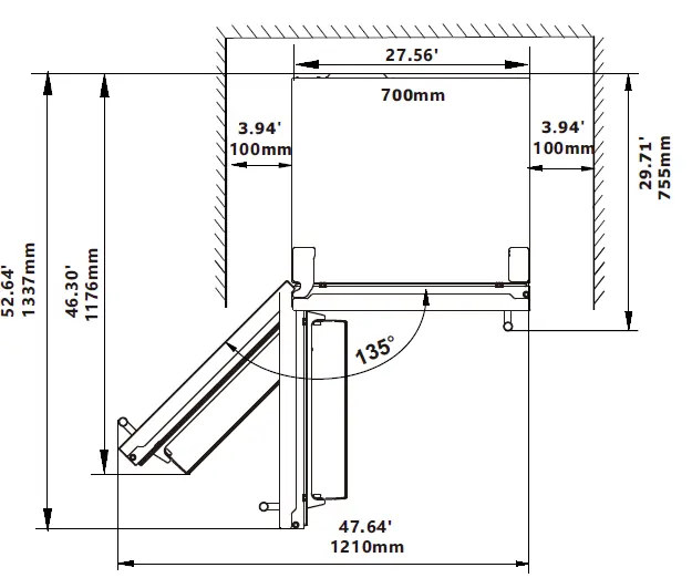 Recommended clearance dimensions